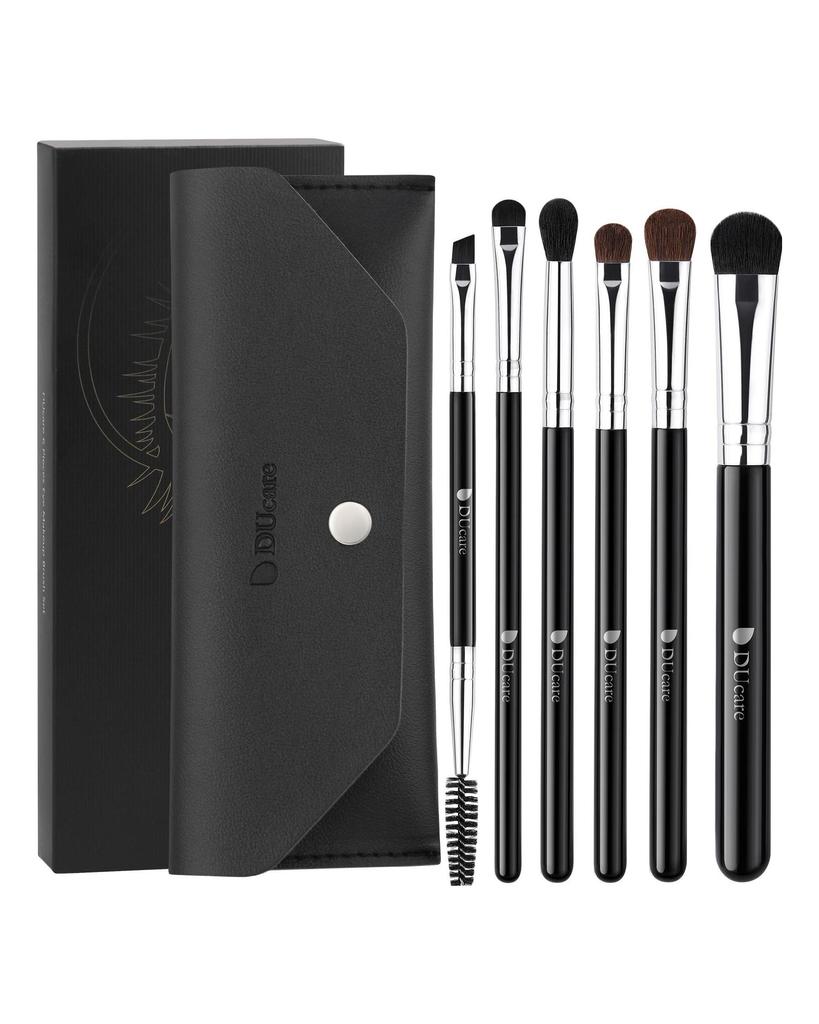DUcare Eye Brushes 6pcs Eyeshadow Makeup Brush Foundation Highlight Blending Powder Brushes for Women Face Make Up Cosmetics Brush Set