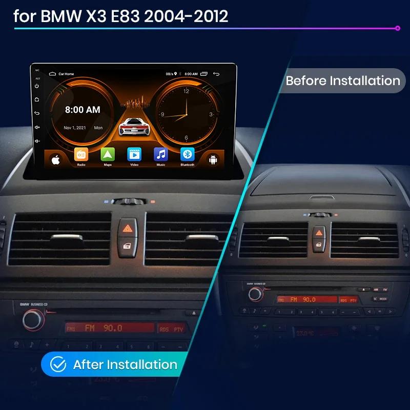 JIUYIN  Car Radio For BMW X3 E83 2003-2011 Wireless CarPlay Android Auto Multimedia Car Intelligent Screen Systems Display 2din