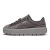 Puma Platform Trace V Fabric Leather Comfortable Stylish Durable Lightweight Low-Top Sneakers Women sneakers Gray 372613-03