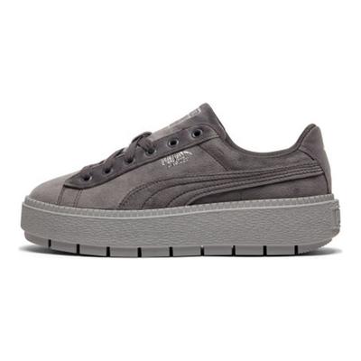 Platform Trace V Fabric Leather Comfortable Stylish Durable Lightweight Low-Top Sneakers Women Sneakers Gray 372613-03
