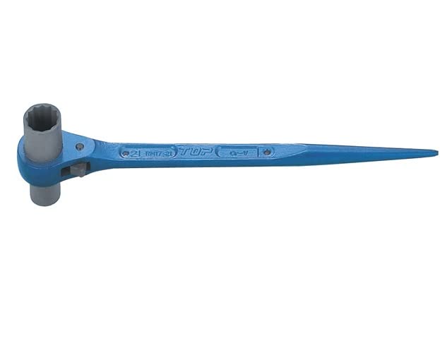 TOP Industrial Long Socket Ratchet Construction Made in Japan (TOP) Wrench, 17x19mm, Shino, Forged, Blue, Scaffolding, Residential, Tools, RM-17x19L,