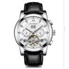 New Men's Automatic Mechanical Watch Waterproof Luminous Calendar Flying Wheel Timepiece Business Style Without Clasp