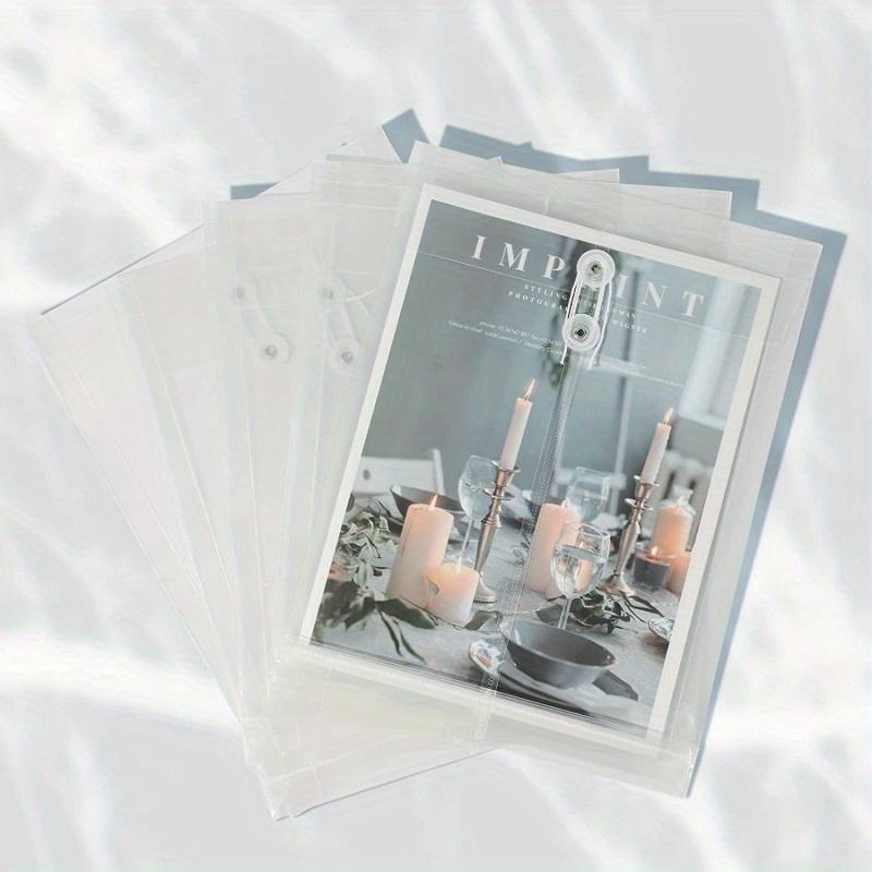 20 Stück Umschläge mit Kordelverschluss, Superdicke A4-Größe Plastikmappe mit verlängerten Ecklaschen, Wiederverwendbare Klarsichthüllen