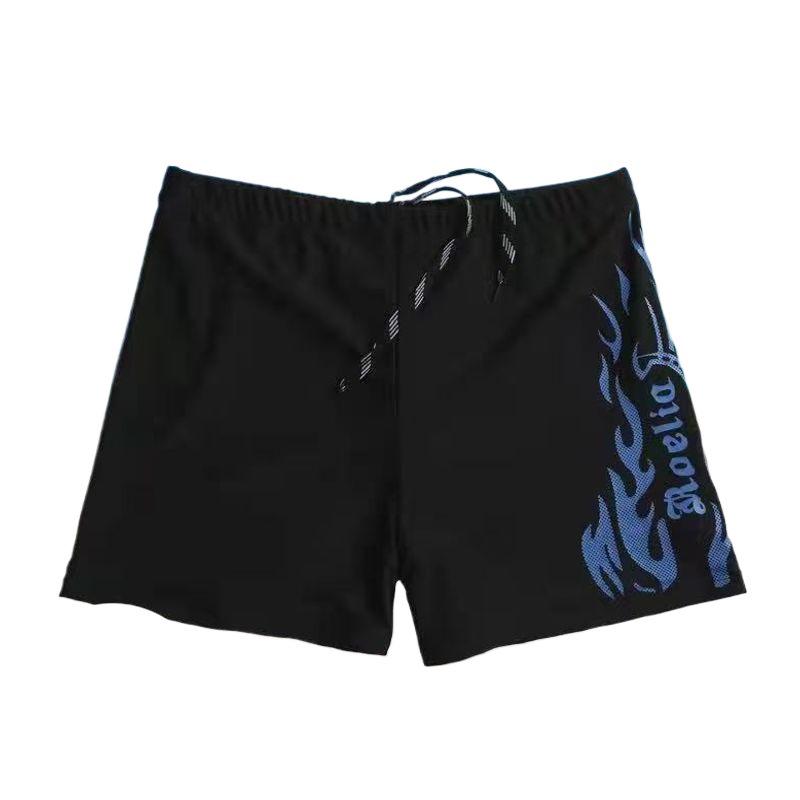 Men's Large Swim Trunks with Anti-Embarrassment Cap & Goggles - Professional Three-Piece Swimwear Set