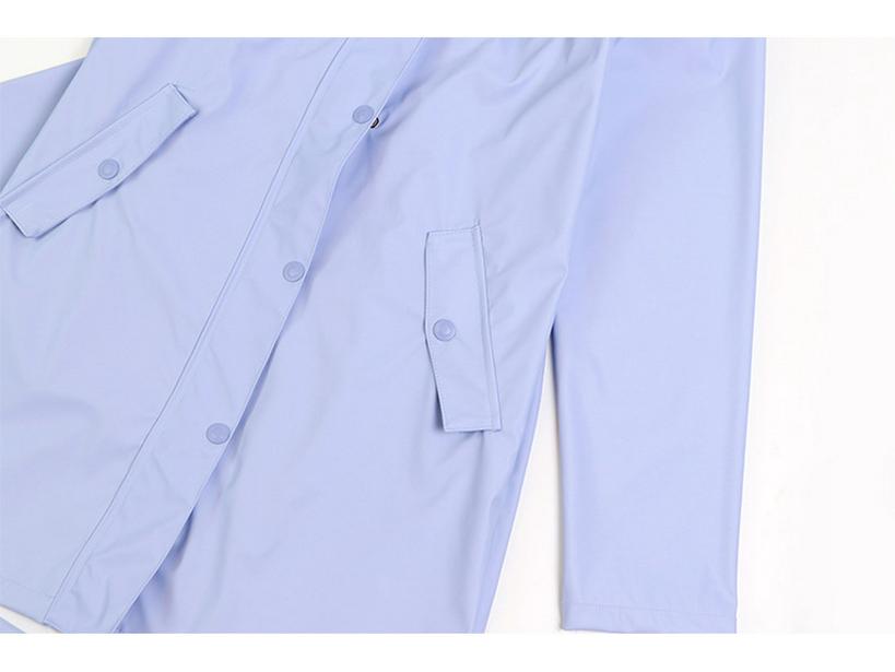 Umweltfreundlicher Damen PU Trenchcoat in mittlerer Länge für Wandern und Freizeit