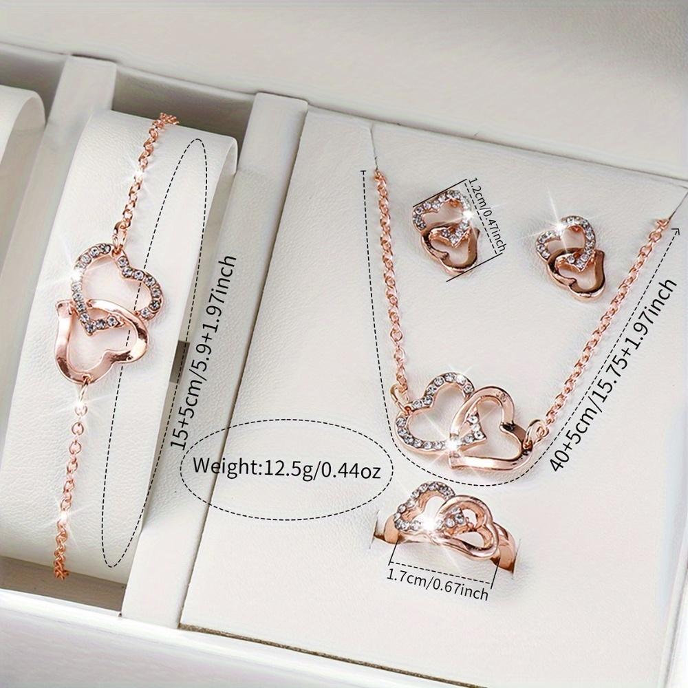 6item/Set Fashionable casual everyday heart-shaped set watch, quartz watch with various styles and innovative design, stylish analog wristwatch that