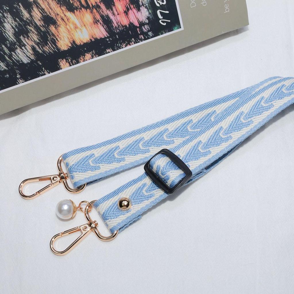 İnci Detaylı Retro Ok Ayarlanabilir Geniş Omuz Askısı - Modaya Uygun ve Çok Yönlü Çanta Aksesuarı