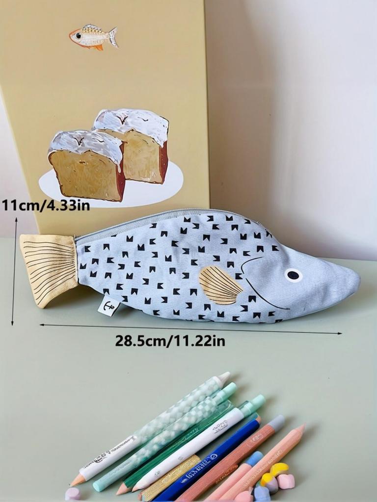 Small Fish Grouper Storage Bag Versatile and Funny Creative Storage Bag Epinephelus Pencil Case