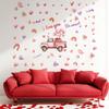 1set Translucent PVC Self Adhesive Wall Stickers Waterproof Animal Print Decals for Home Living Room Bedroom Wall Decoration Heart