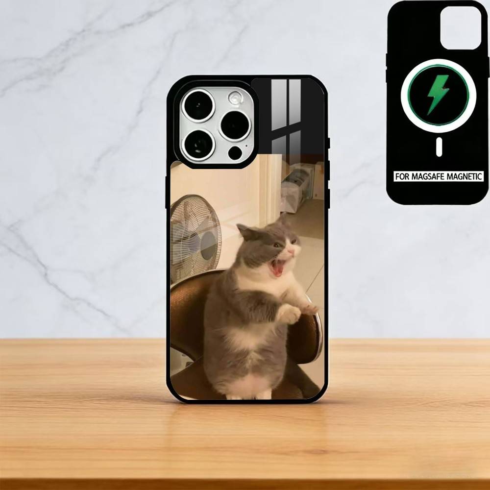 Pet Cat Funny memes Phone Case For iPhone17,16,15,14,13,12,11 Plus,Pro Magnetic with Magsafe Wireless Charging