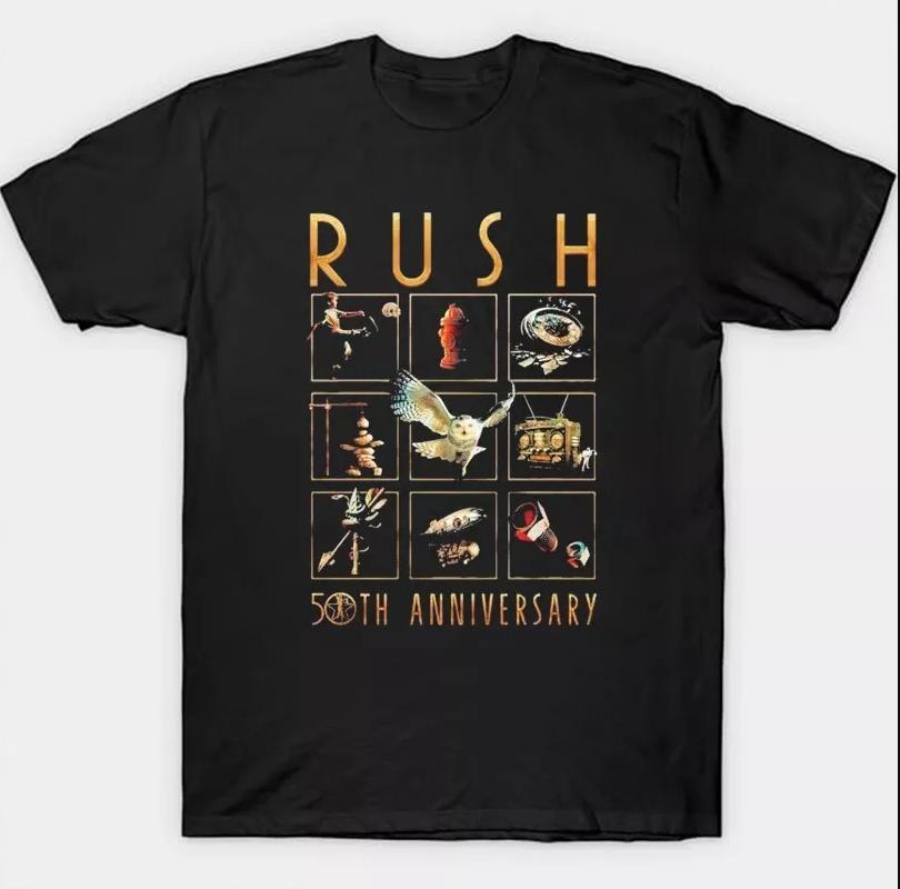 Nové RUSH Kapela 50. výročí Dárek pro fanoušky Unisex tričko velikost S-4XL
