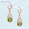 Fashion Spiral Hollow Cubic Zirconia Water Drop Dangle Earrings For Women Gift Jewelry Party Eardrop