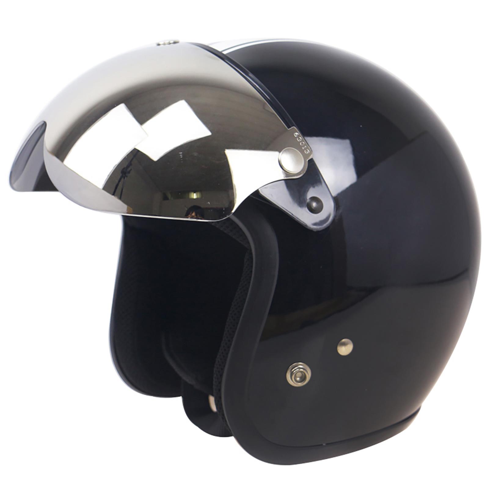 

Universal Windproof 3 Snap Motorcycle Helmet Visor Front Flip Up Visor Wind Lens Replacement for Motorcycle Helmet