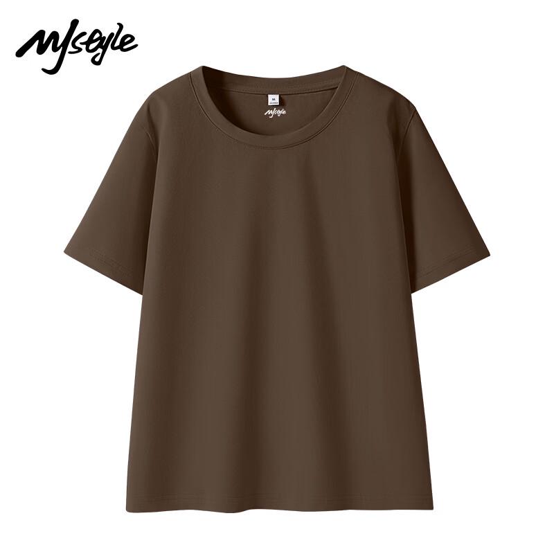 MJ STYLE Women s Fitted Round Neck Short Sleeve T-Shirt M