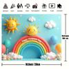 Kids Rainbow 2D Backdrop, Happy Children's Day Party Photo Background