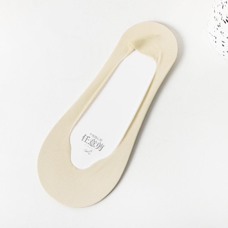 Women's Ice Silk Low Cut No-Show Striped Mesh Lace Boat Socks - Super Thin & Non-Slip