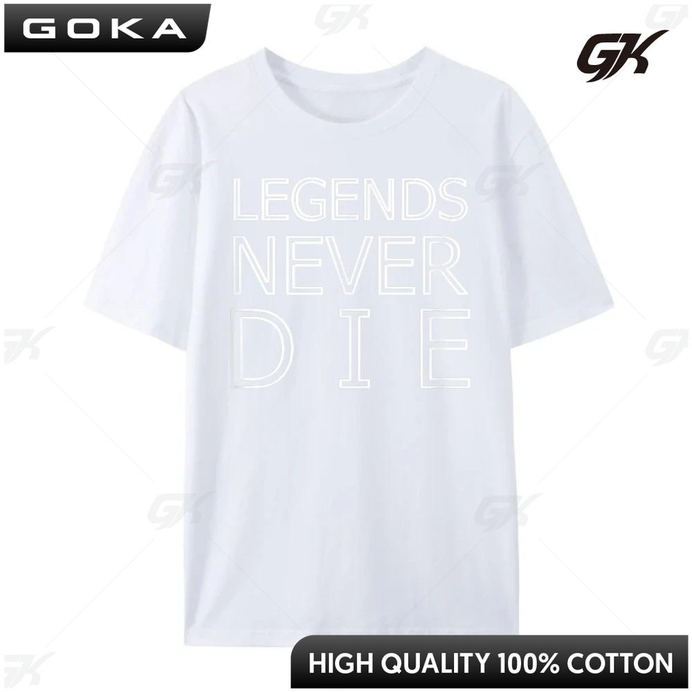 Legends Never Die Cotton Graphic T Shirt Homme Camisa Print Men Clothes Mans Oversized Round Short Sleeved T Shirt Leisure