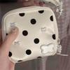 Multi-pocket Travel Bracelet Organizer Black Dot Pattern Portable Jewelry Case  Necklace Storage