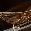 Nordic Luxury Creative Moon Tray | Handwoven PP Material | Living Room Coffee Table Dish/Key Organizer