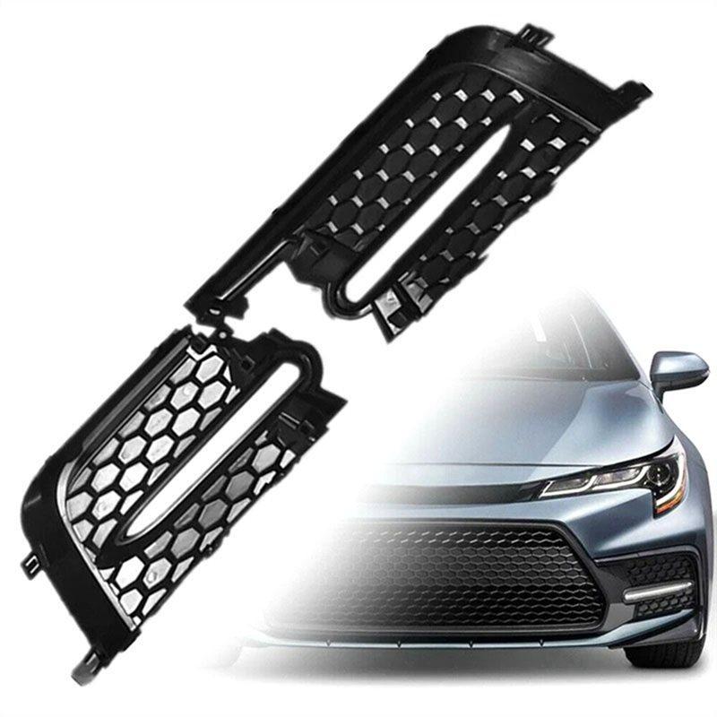For Toyota Corolla SE XSE 4-Door - 81482-12320 81481-02A30 Front Bumper Fog Light Grille Bezel Trim Cover 1 Pair