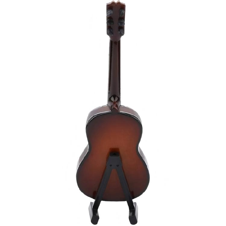 2PCS Small Wood Guitar Model Intricately Designed Collectors Item Guitar Display Ornament for Musicians and Gift Giving