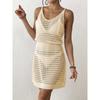 Women S Hollow Out Elastic Waist Slip Dress Sexy Beach Dress
