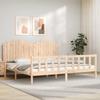 VidaXL Bed Frame with Headboard 200x200 Cm Solid Wood 3192316