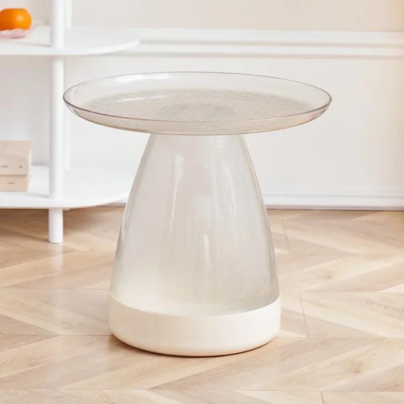 Minimalist Nordic Coffee Tables Round Plastic White Unique Side Table Living Room Luxury Simple  Home Furniture