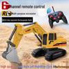 Children's Remote Control 6-Channel Alloy Excavator Toy