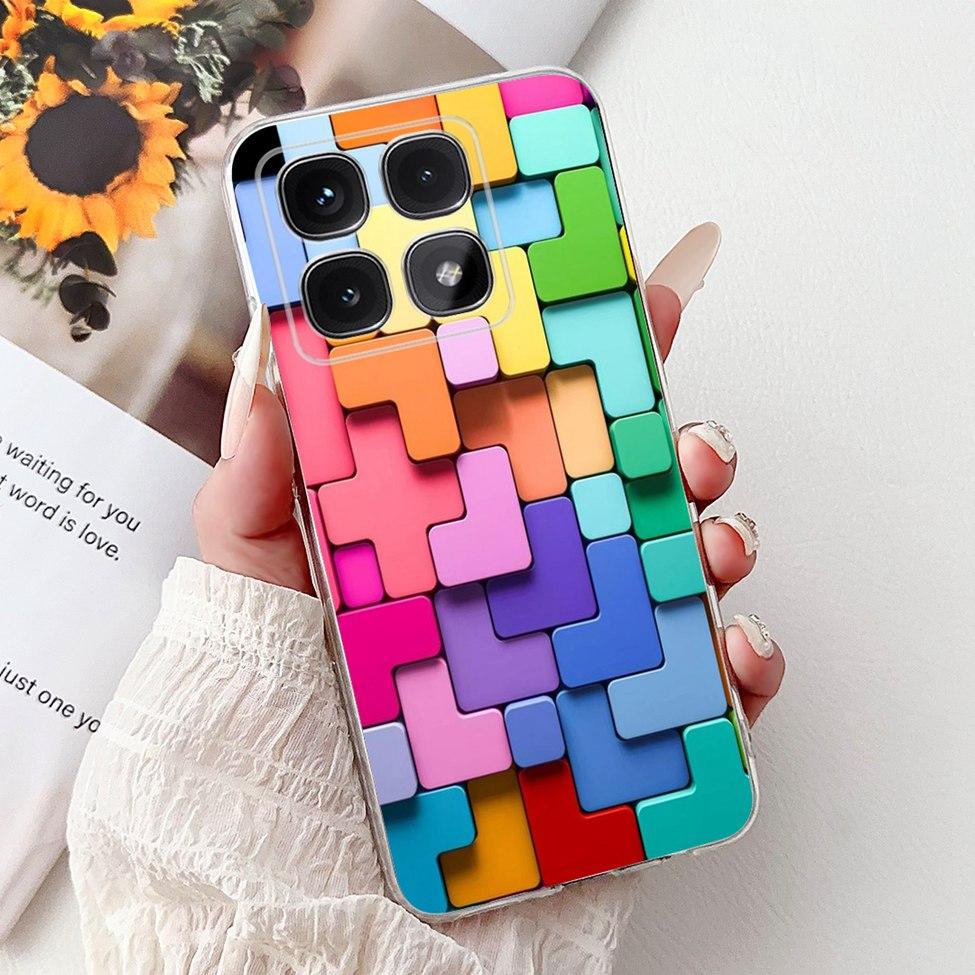 Clear For Xiaomi 14T Case Cover Luxury Cute Cat Fashion Flowers Funny Cool Painted Soft Phone Case 2406APNFAG