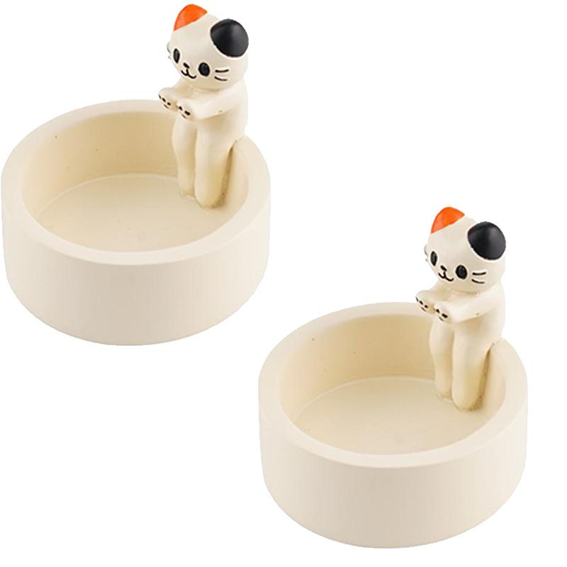 Cute Kitten Candle Holder Mini Christmas Aromatherapy Candlestick Valentine's Day Birthday Gift Ornament Desktop Shelf Decor