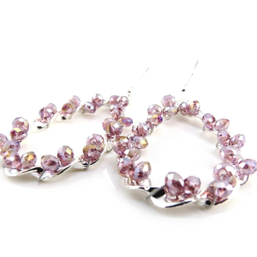 Les Trésors De Lily [J3953] - Designer Earrings 'Mineralia' Purple