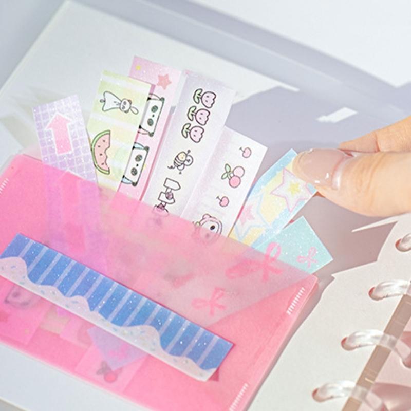 5Pieces Sweet Themed Washi Tape Rolls Creative Decorative Tape Stickers for Journals And Handmade Projects Craft Supply