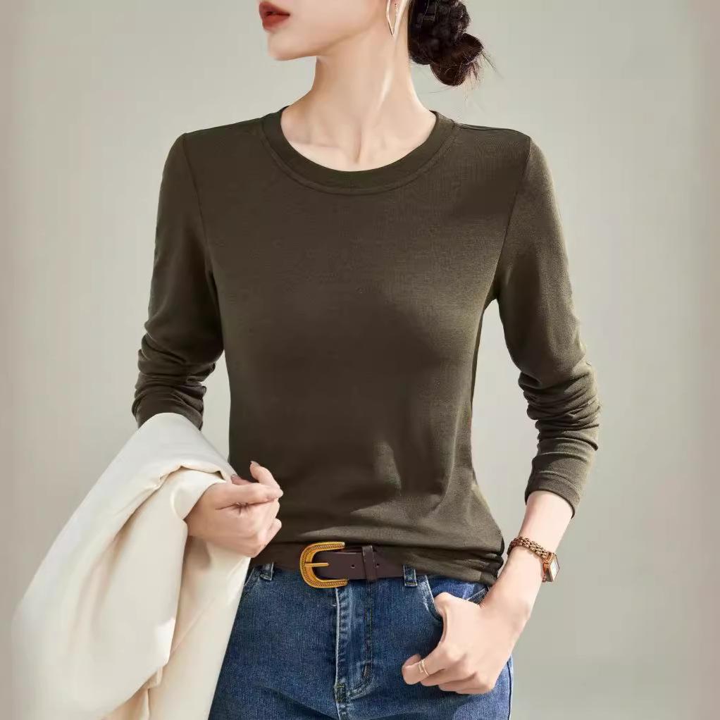 Ankola Women's Red Velvet Half Turtleneck Long Sleeve Shirt - Slimming, High Elastic, Warm, Spring/Autumn 2025