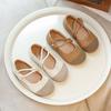 Girls' Leather Shoes 2025 Spring and Autumn New Children's Shoes Little Girl Princess Shoes Soft-soled Doudou Shoes Baby Single Shoes Trend