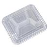 Tongyuan Disposable Transparent Plastic 4-Compartment Meal Prep Containers, 1000ml
