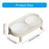 Ergonomic Height Cats Dog Pet Feeders With Double Bowls Splash Resistant Shield And Stable Base For Floor Protective