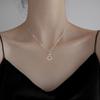 Small Apricot Necklace Women's Light Luxury Niche Design Collarbone Chain Guochao Pendant Necklace