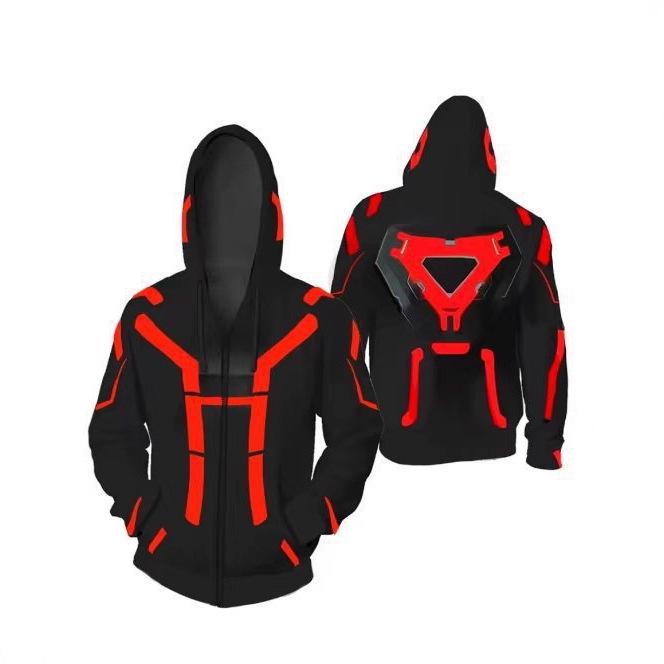 Хроники Войны 3D-печать Худи на молнии Кардиган - Аниме Косплей Мерч 3XL