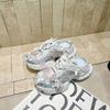 New Summer 3xl Lace Bow Bag Head Half Slippers Women's Old Polished Platform Dad Shoes