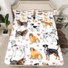 Animal pet dog pattern bed hat four-piece bedding set bedroom dormitory bedding decoration