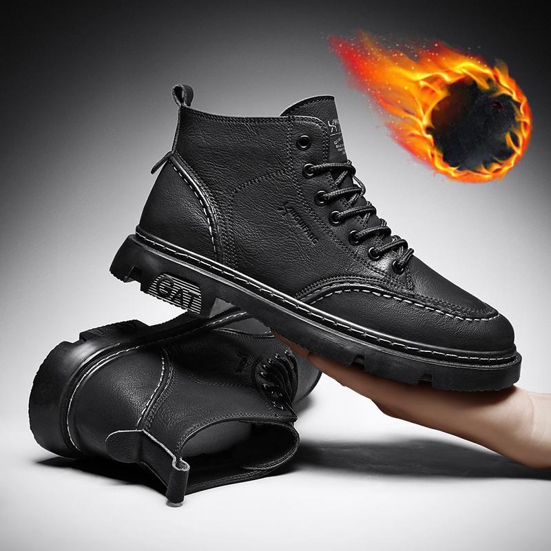 Nová móda Podzim a zima Pánské vysoké boty Martin Studenti Muži Chlapci Trendy Pracovní obuv Měkká podešev Ochrana práce Martin Tenisky