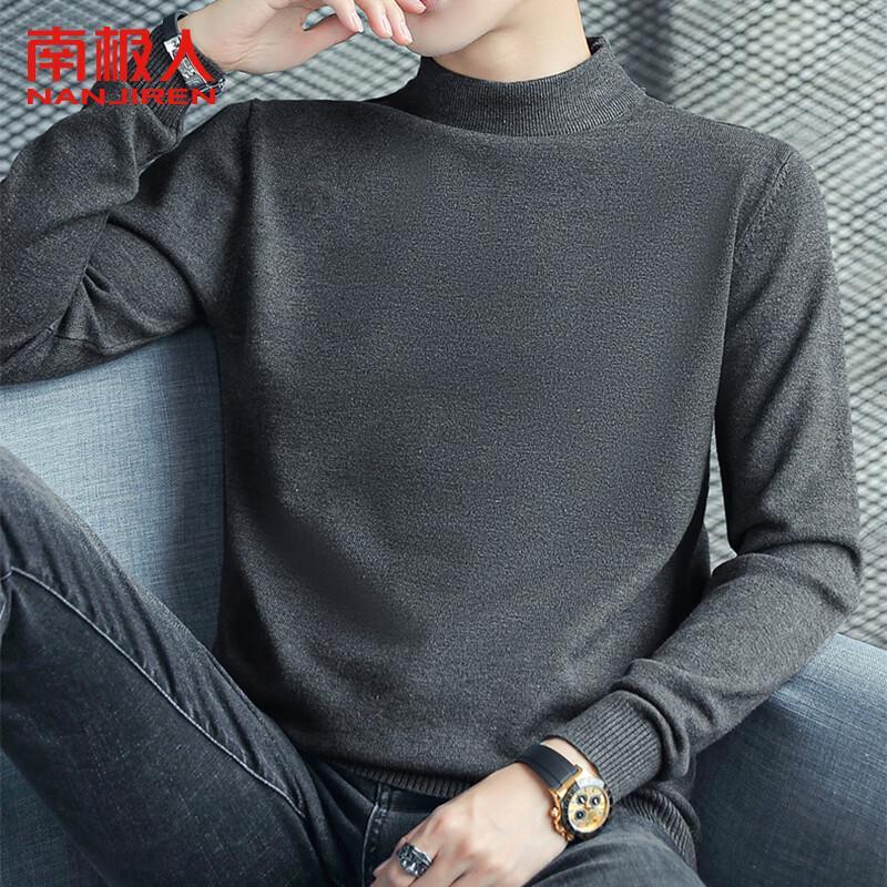 

Nanjiren Men s Mock Turtleneck Knit Sweater 2XL
