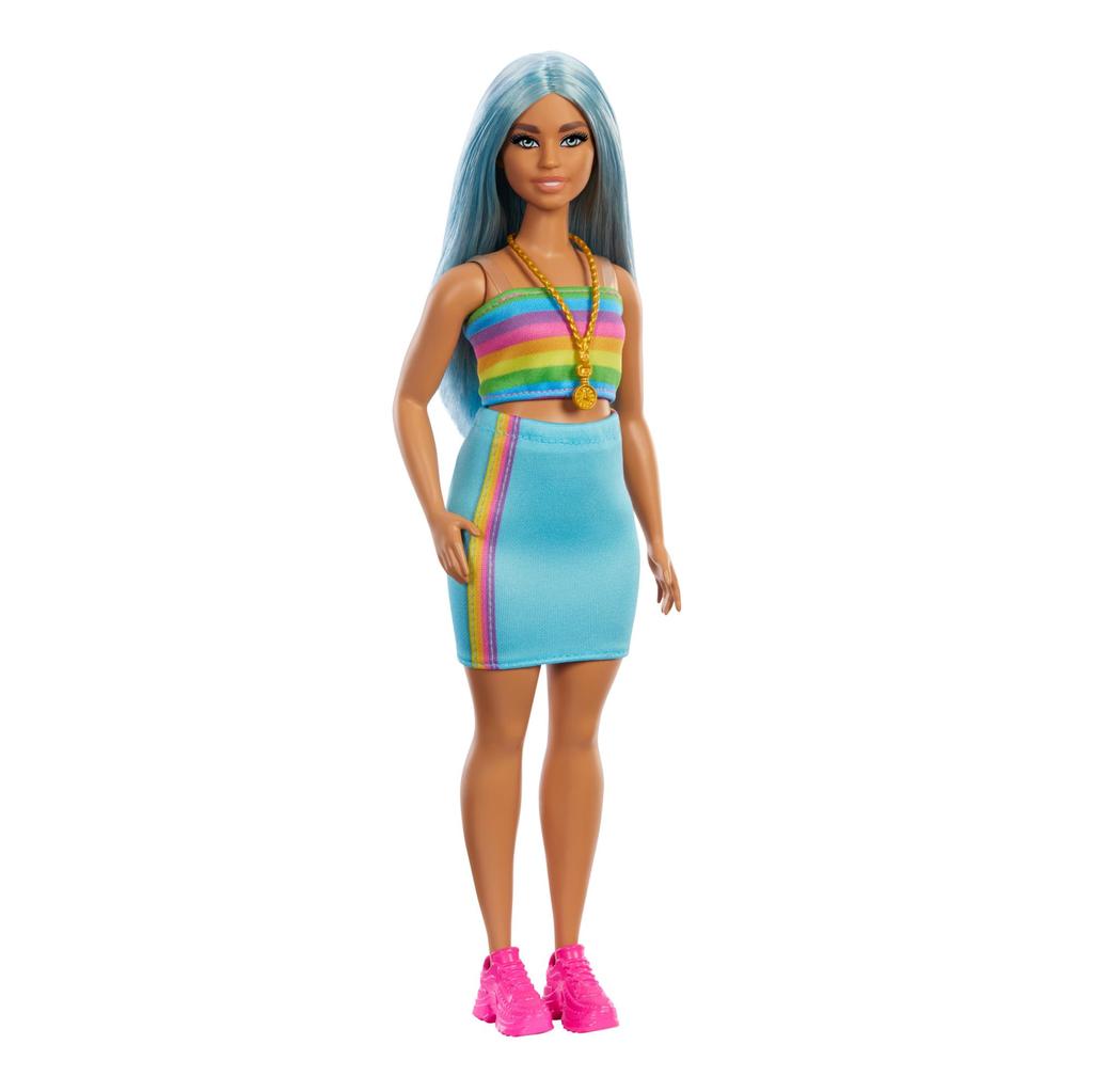 Barbie Fashionista Rainbow Top Dress Up DollHouse Ages 3 and Up Green HRH16