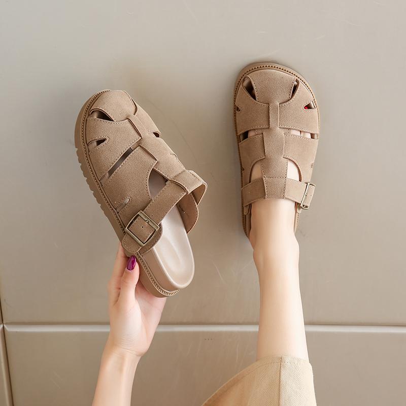 Women Summer Slippers Casual Girl Sandals Close Toe Plus Size Pink Yellow Khaki Slide Slippers