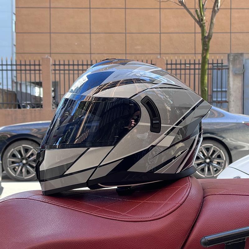 2025 Orz motorcycle helmet, men's and women's reversible helmet, motorcycle half full helmet, cool street bike all year round