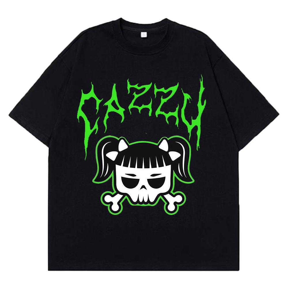 Singer Cazzu Funny Graphic Tshirt Unisex Women Hip Hop T Shirt Loose Cotton Short Sleeve Oversized Casual Aesthetic Trend Tshirts