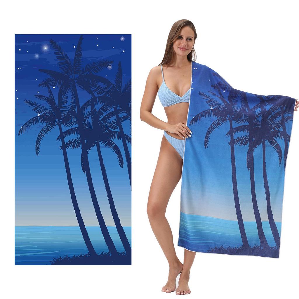 Customizable Large Microfiber Surfing and Beach Towel - Absorbent and Quick-Dry for Adults