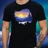 T-Shirt Men Majestic Winter Landscape Motif Cotton Size S To 5XL