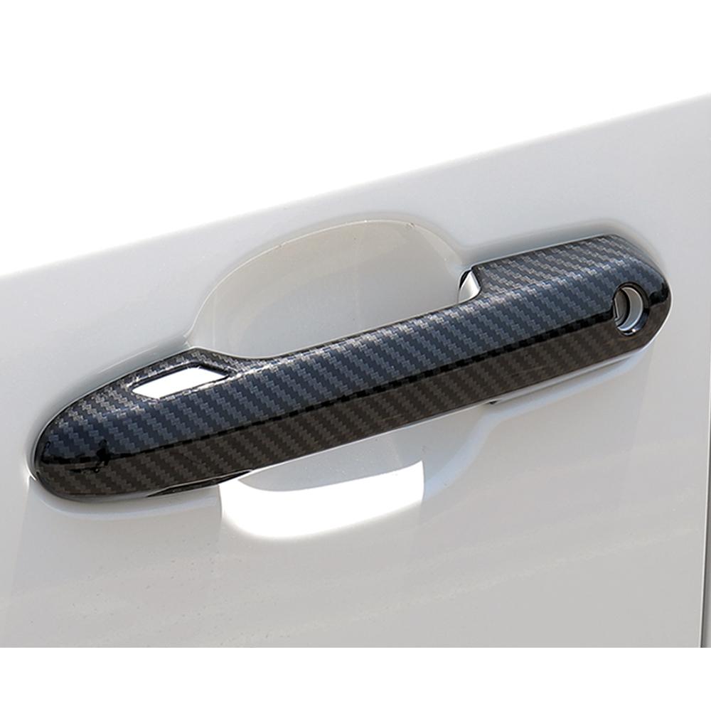 For Toyota Rav4 Rav 4 MK5 2019-2024 Carbon Fiber Color Modify Refit Chrome Door Handle Cover Decoration Trim Protection Sticker
